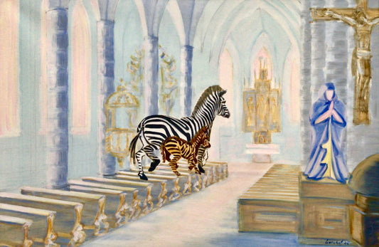 Kirchenbild " Zebras in der Schwazer Pfarrkirche" 05