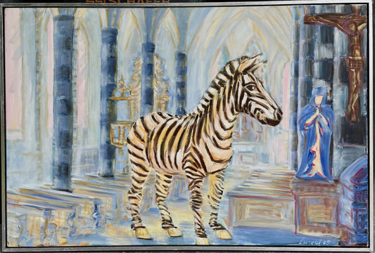Kirchenbild "Zebra in der Schwazer Pfarrkirche" 05
